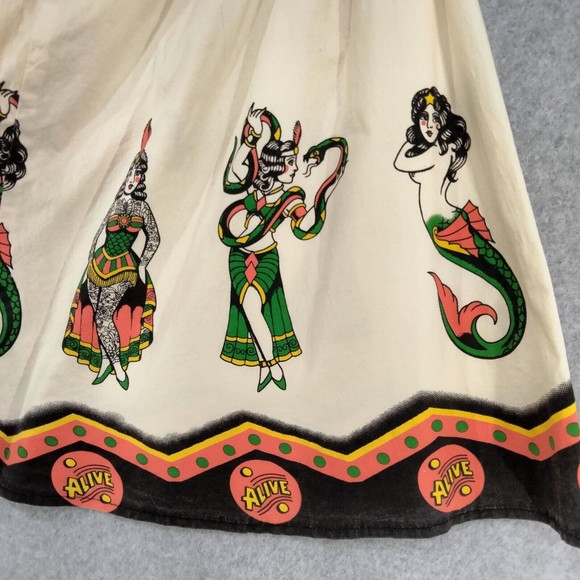 Sourpuss Circus Skirt Sideshow Swing Knee Length Multicolor Womens Size Small - Picture 2 of 9